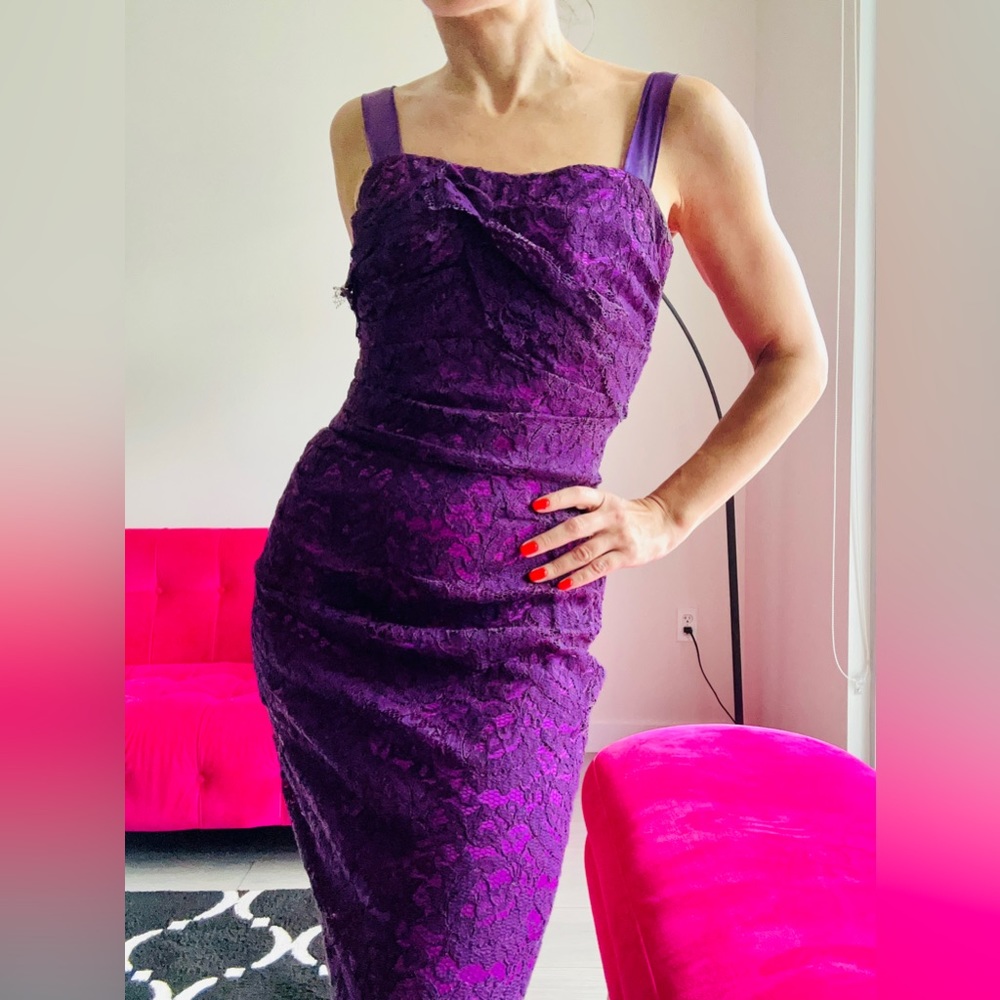 Purple lace dress Dolce & Gabbana